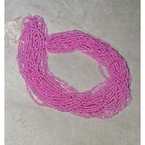Pink Seed Bead Hank Lot 1.1 oz Bulk Glass Craft Jewelry Making Beading Supplies